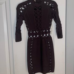 Dark Brown House of CB bandage dress